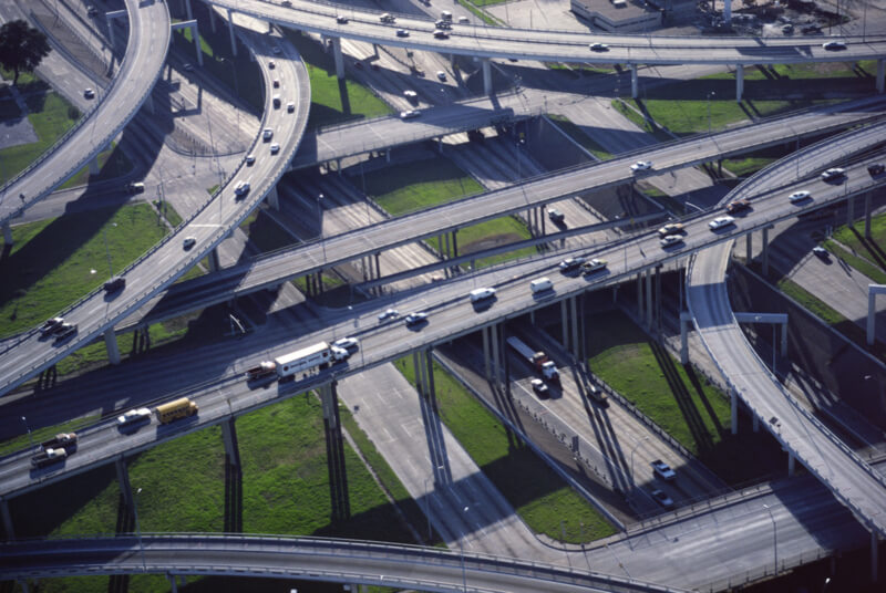 confusing highway interchange